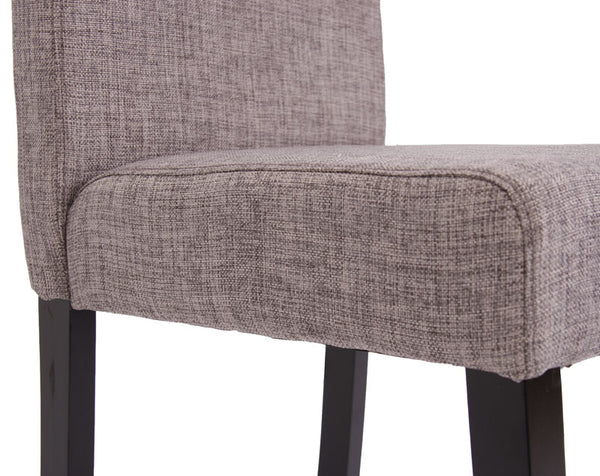 2x Esszimmerstuhl Littau Textil grau dunkle Beine