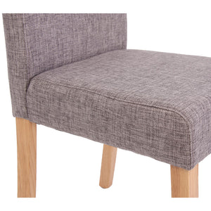2x Esszimmerstuhl Littau ~ Textil grau helle Beine