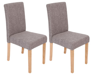 2x Esszimmerstuhl Littau ~ Textil grau helle Beine