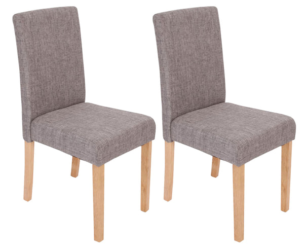 2x Esszimmerstuhl Littau ~ Textil grau helle Beine