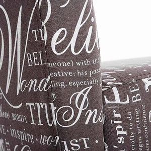 2x Esszimmerstuhl Littau Textil mit Schriftzug grau