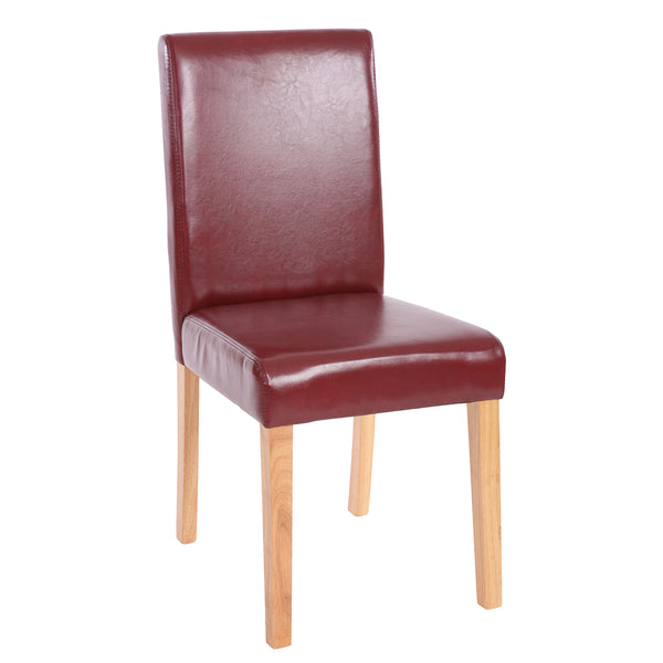 2x Esszimmerstuhl Littau rot-braun helle Beine