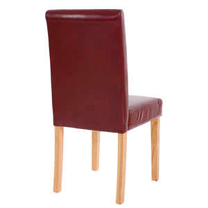 2x Esszimmerstuhl Littau rot-braun helle Beine