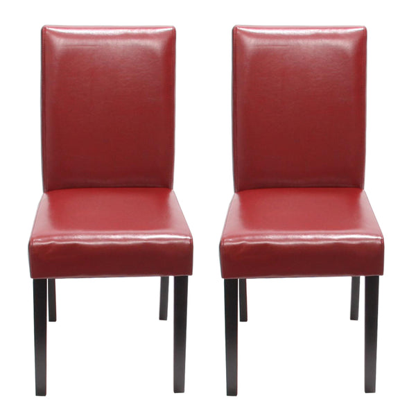 2x Esszimmerstuhl Littau ~ rot dunkle Beine
