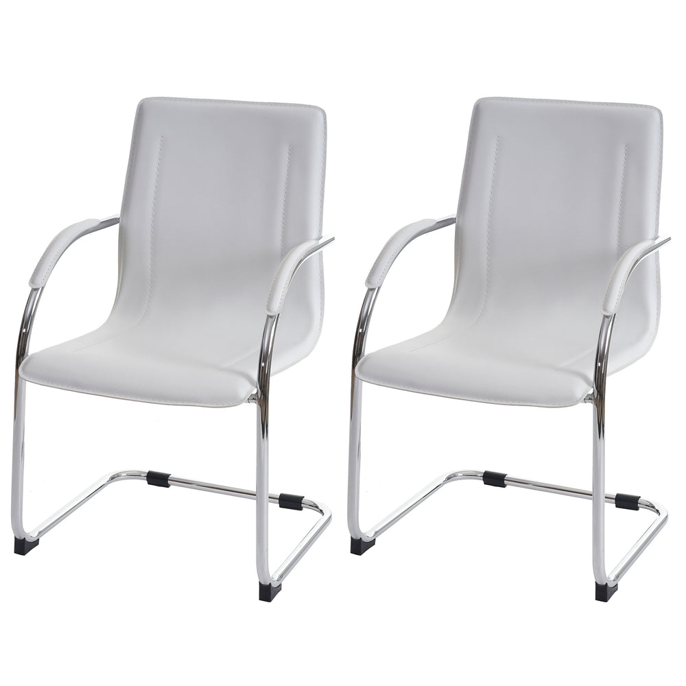 2x Esszimmerstuhl Samara, Freischwinger weiss