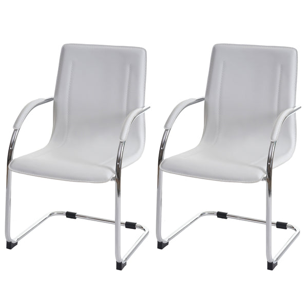 2x Esszimmerstuhl Samara, Freischwinger weiss