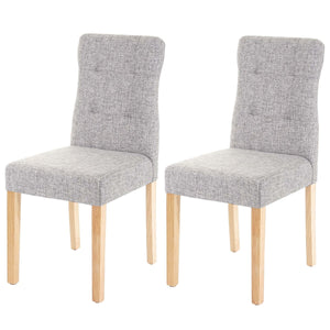 2x Esszimmerstuhl Stoff/Textil grau helle Beine