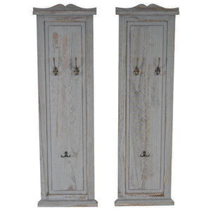 2x Garderobe Wandgarderobe ~ grau