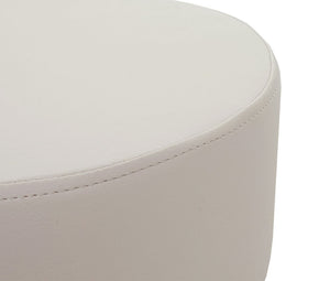 2x Hocker Sitzhocker höhenverstellbar Ø 35cm Kunstleder, creme