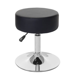 2x Hocker Sitzhocker höhenverstellbar Ø 35cm Kunstleder, schwarz