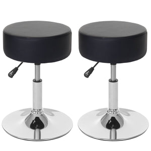 2x Hocker Sitzhocker höhenverstellbar Ø 35cm Kunstleder, schwarz