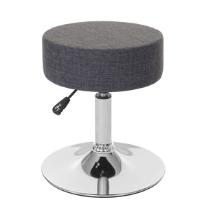 2x Hocker Sitzhocker höhenverstellbar Ø 35cm Textil, grau