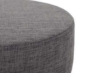 2x Hocker Sitzhocker höhenverstellbar Ø 35cm Textil, grau