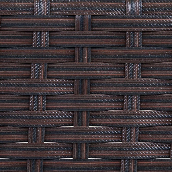 2x Poly-Rattan Gartensessel Halden braun-meliert Kissen creme