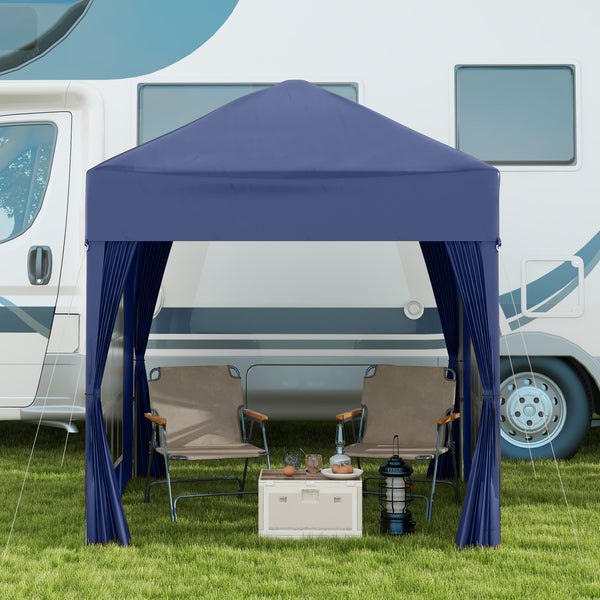 2x2m Faltpavillon mit Fenster & Tür wetterfest