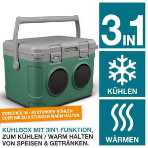 3-in-1 Musikkühlbox mit Bluetooth 21l tragbar & stylisch