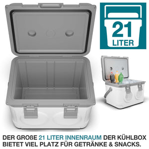 3-in-1 Musikkühlbox mit Bluetooth 21l tragbar & stylisch