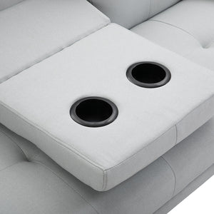 3-Sitzer Sofa Schlafcouch Gästebett 181x77x72cm Hellgrau