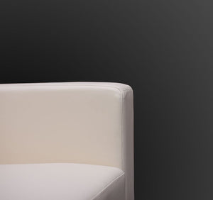 3-Sitzer Sofa Couch Loungesofa aus Kunstleder weiss