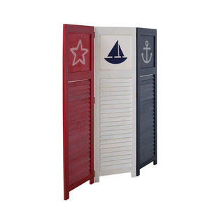 3-panel folding screen room divider Nordmannsheim 130x105cm
