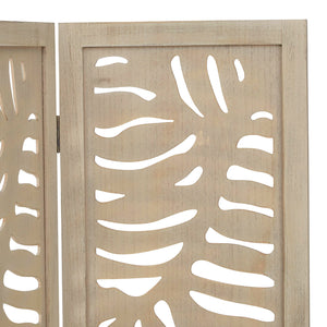 Paravent en bois à 3 panneaux, beige