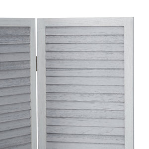Paravent en bois à 3 panneaux, gris