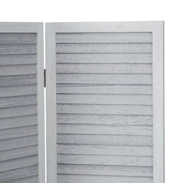 Paravent en bois à 3 panneaux, gris