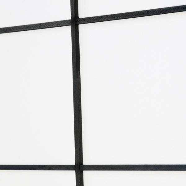 3-panel wooden room divider, black