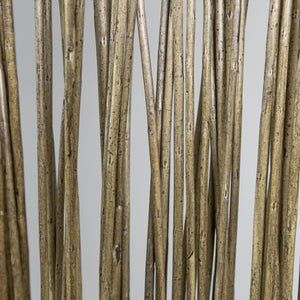 3-panel folding screen/room divider made of willow wood, grey
