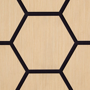 8er Set Akustikpaneele Wandpaneele Hexagon Wabe 76 x 62 cm Natur Eiche Holz 3D