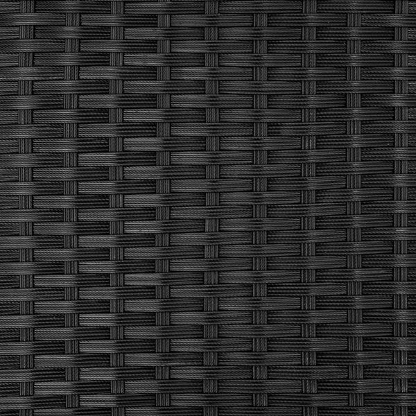 Rattan Lounge Korfu schwarz/grau