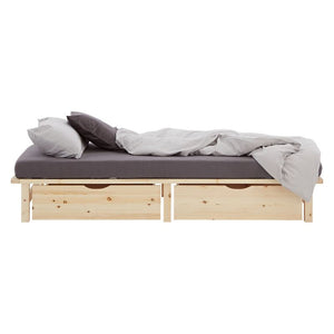 Palettenbett 100x200 cm mit Lattenrost Natur
