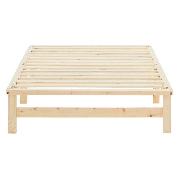 Palettenbett 100x200 cm mit Lattenrost Natur