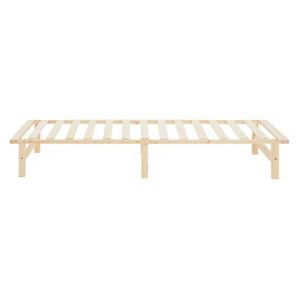 Palettenbett 100x200 cm mit Lattenrost Natur