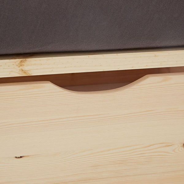Palettenbett 100x200 cm mit Lattenrost Natur