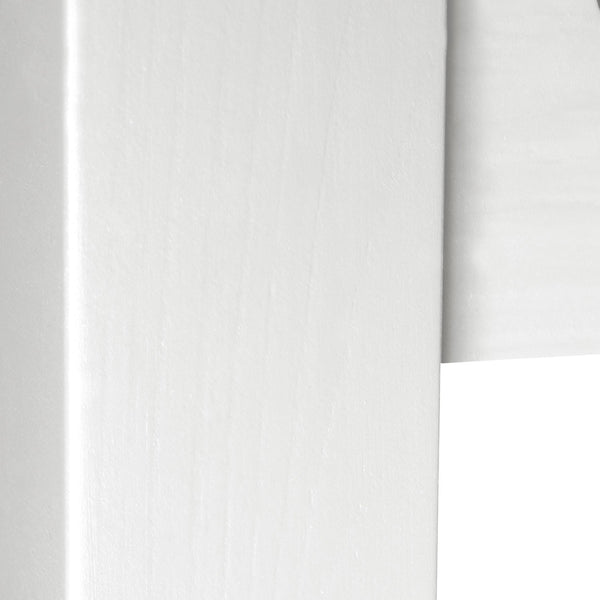 Palettenbett 140x200 cm Weiss | Doppelbett mit Matratze | mit Lattenrost | Holz | Jugend Gast