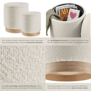 2er Set Sitzhocker Orchide