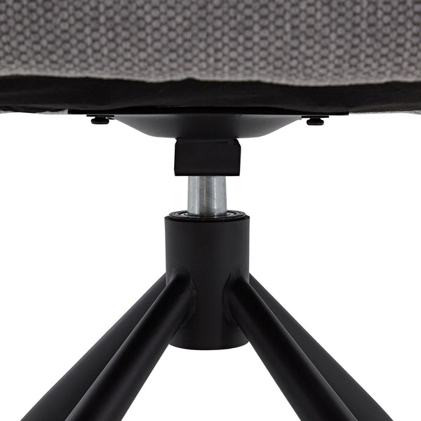 Polsterstuhl Stoff Grau 6er-Set drehbar mit Armlehnen Küche Esszimmer Büro