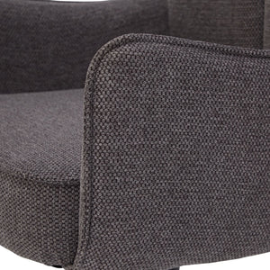 Polsterstuhl Stoff Anthrazit 4er-Set drehbar mit Armlehnen Küche Esszimmer Büro