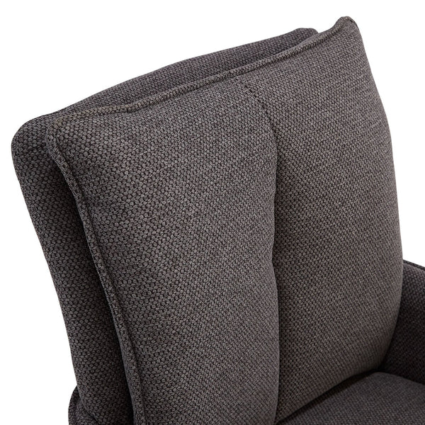 Polsterstuhl Stoff Anthrazit 6er-Set drehbar mit Armlehnen Küche Esszimmer Büro
