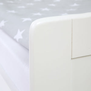 Holzbett 90x200 cm Weiss | ausziehbar | Koje | mit Matratze | Ausziehbett Duo-Bett Funktionsbett