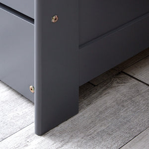 Holzbett 90x200 cm Grau | ausziehbar | Koje | mit Matratze | Kind Jugend Gast