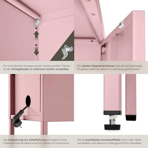 Nachttisch Baker mit Magnetverschluss rosa