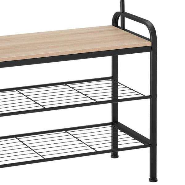 Garderobe Industrial Holz hell, Eiche Sonoma 73,5x36x184cm