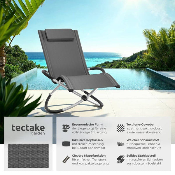Sonnenliege Paulina grau