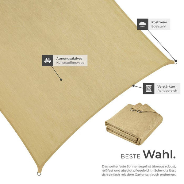 Sonnensegel Sunny Sand 3 x 4 m