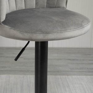 2er-Set Barhocker höhenverstellbarer Grau