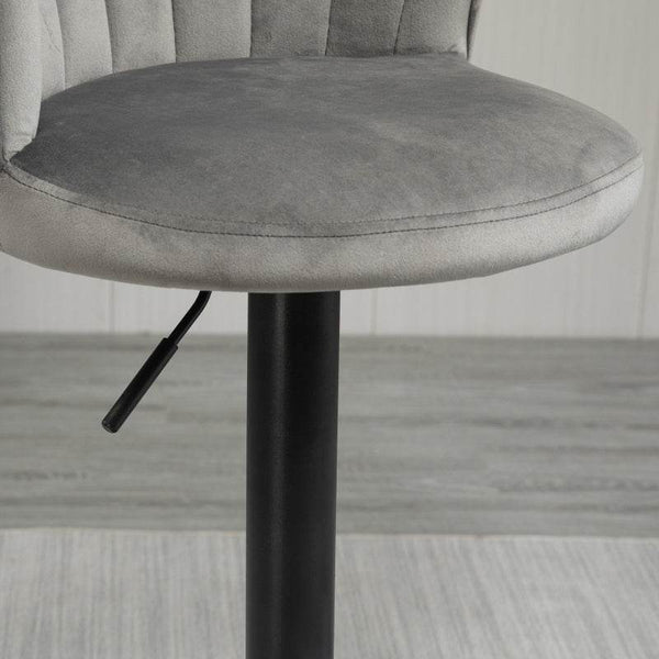 2er-Set Barhocker höhenverstellbarer Grau