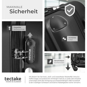 3er Kofferset Talia schwarz