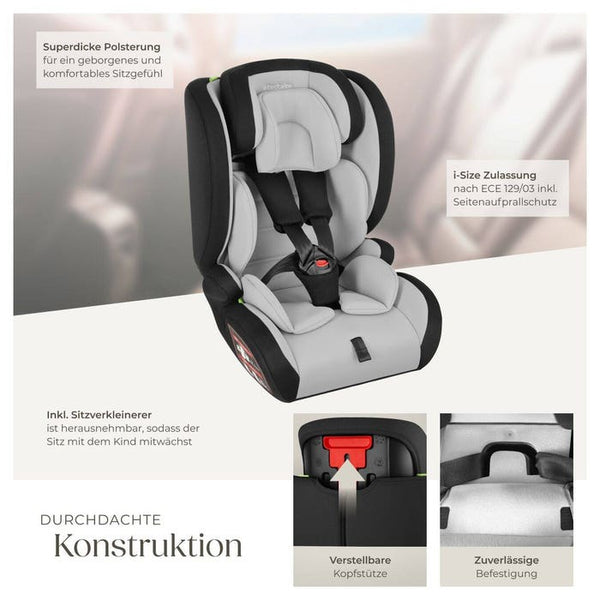 Autositz Sophie hellgrau/schwarz